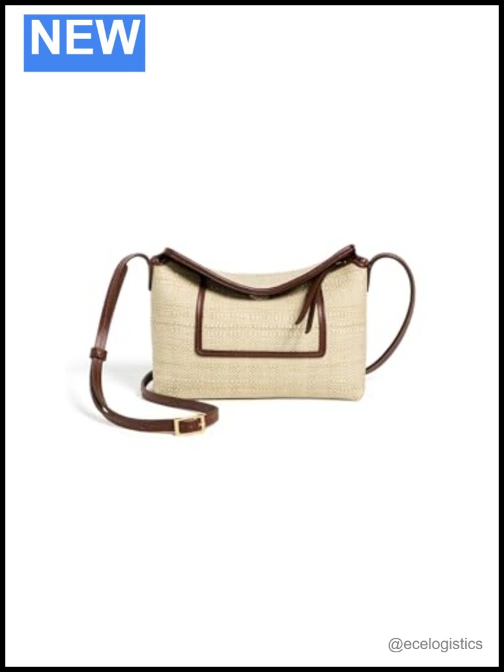 Wandler Penelope Slouch Mini Raffia Bag - Crossbody Hobo, 100% Cotton